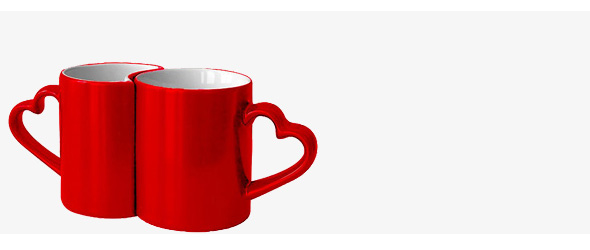 red heart shaped mugs